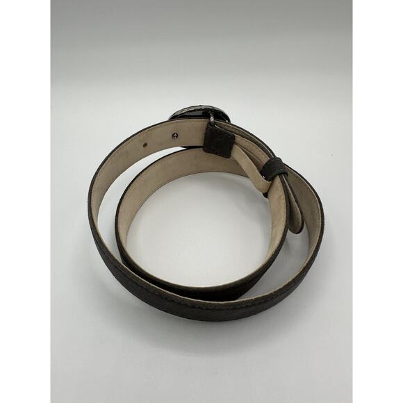 Vintage Escada Dark Gray Suede Belt with Silver Buckle main image 2